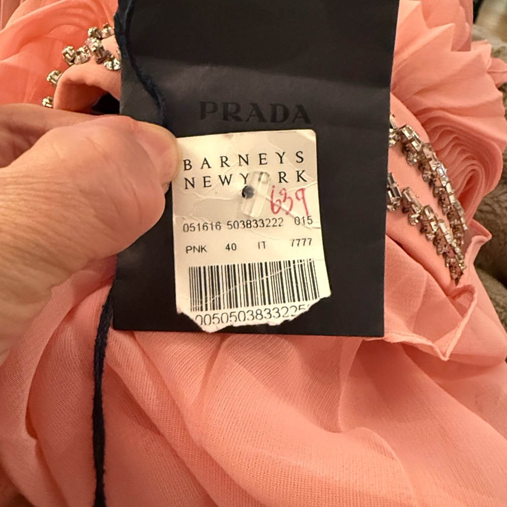 Prada Pink Skirt with Rhinestone crystal waistband Detail - Picture 9 of 10